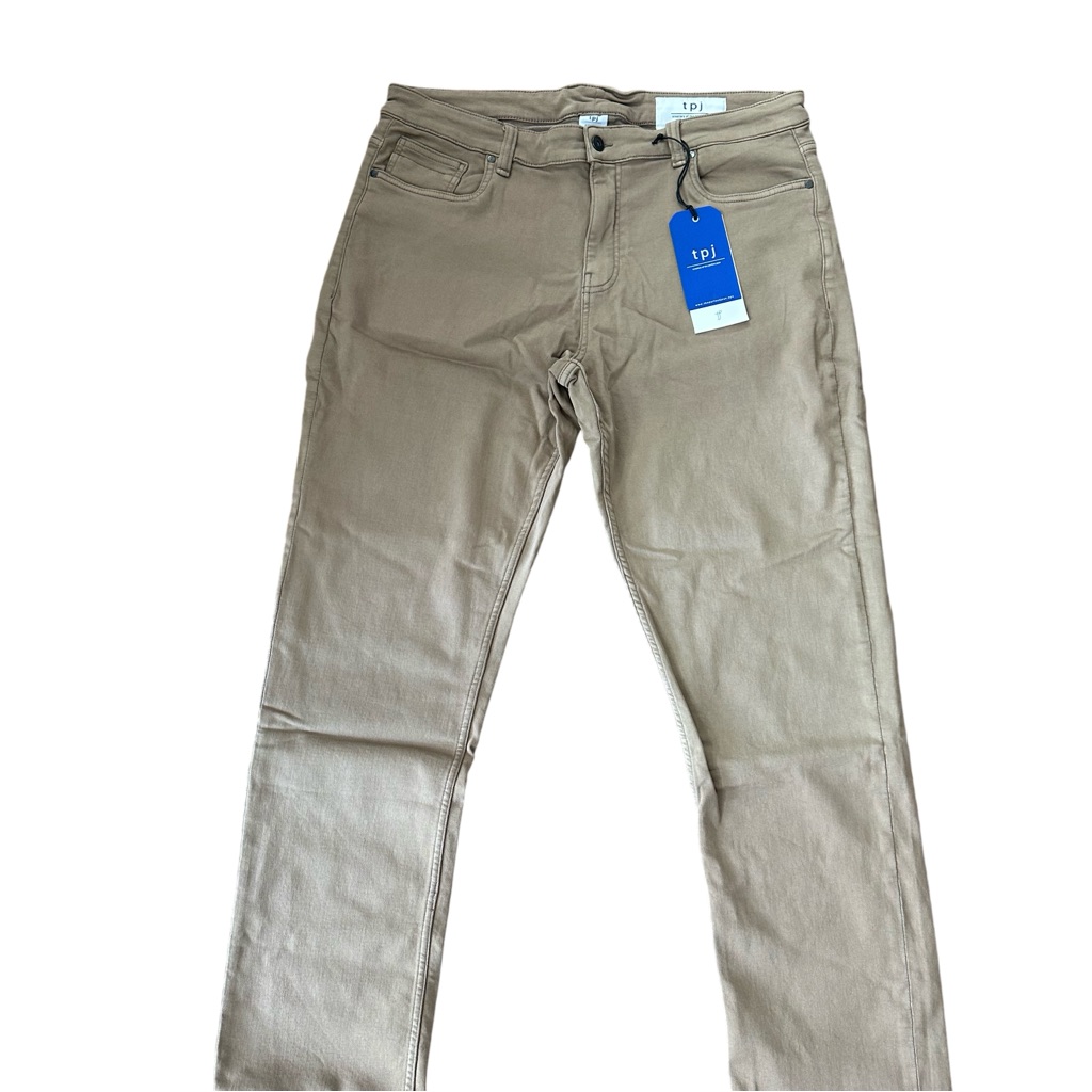 Nwt The Perfect Jean Men's Classic Tan Straight Jeans Stretch 38 X 34 Tall